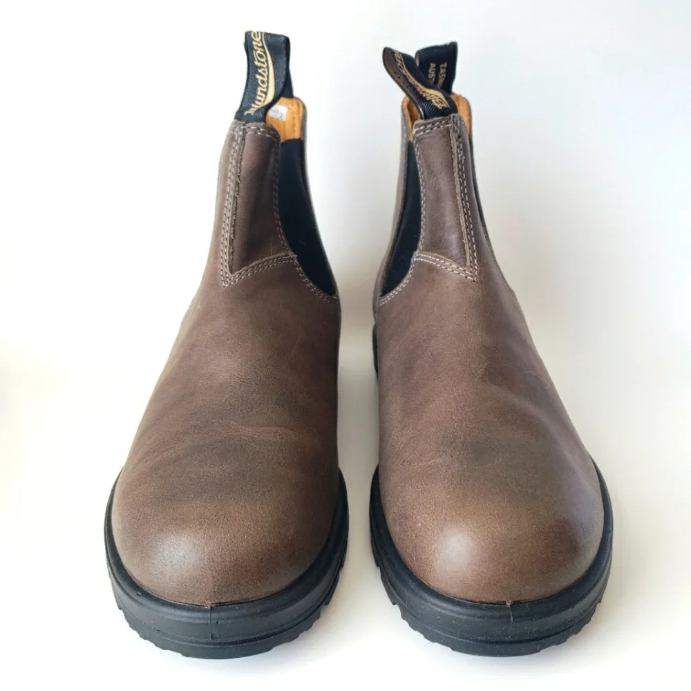 Blundstone 1469 Steel Grey Leather Chelsea Ankle Boots Size 8.5 New in Box - Picture 3 of 11